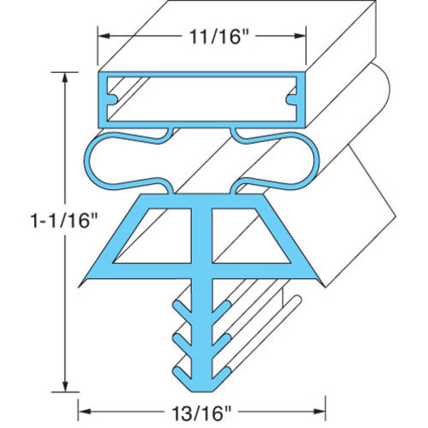 Kolpak Door Gasket - Rh, 32-3/8" X 77-1/2" For  - Part# Klp22514-1075 KLP22514-1075